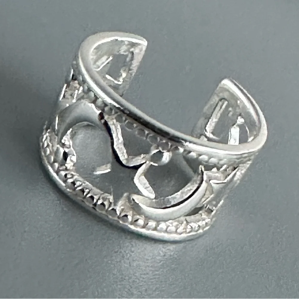 Sterling Silver Moon and Star Ear Cuff